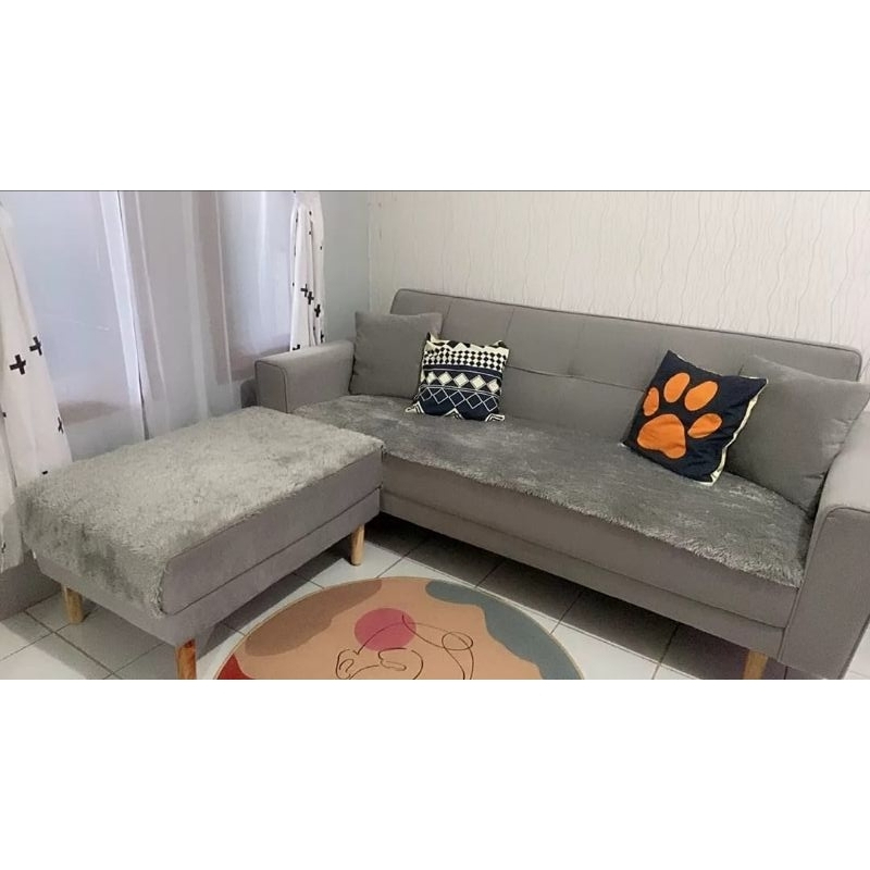 COVER ALAS SOFA RUANG TAMU BULU RASFUR 60 x 180