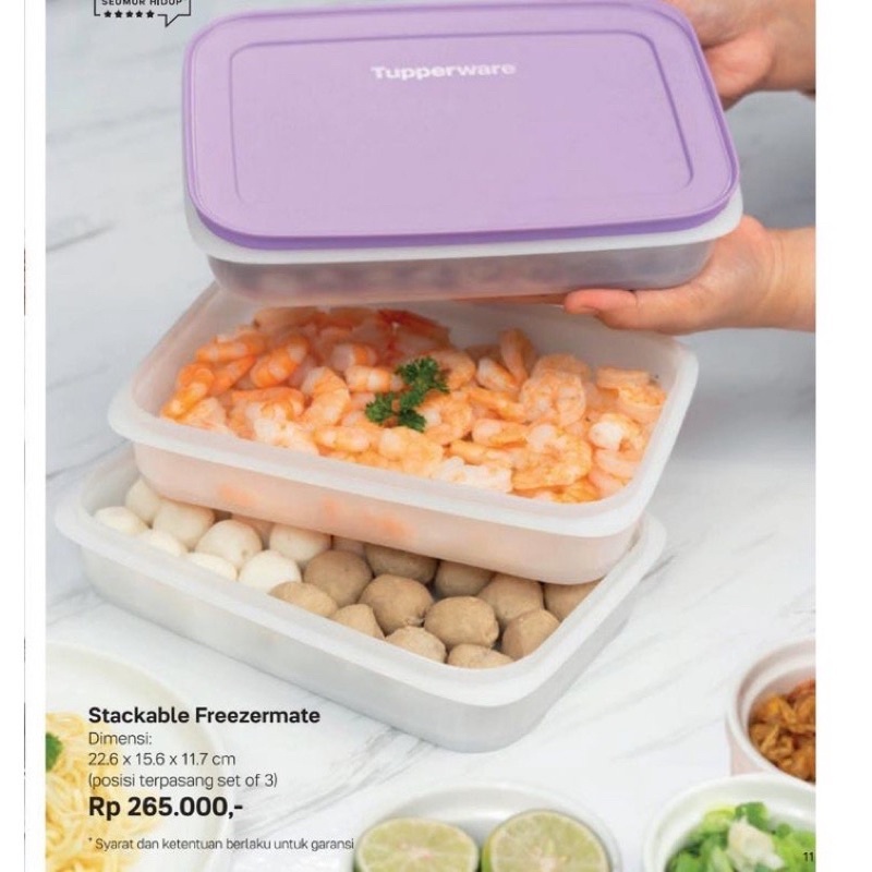 Tupperware Stackable FreezerMate 1 set 3 layers