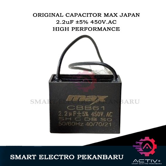 ORIGINAL 2.2uF 450VAC MAX JAPAN CBB61 – KAPASITOR KIPAS ANGIN CAPACITOR 2,2uF 450V 2.2 2,2 UF 450VOL