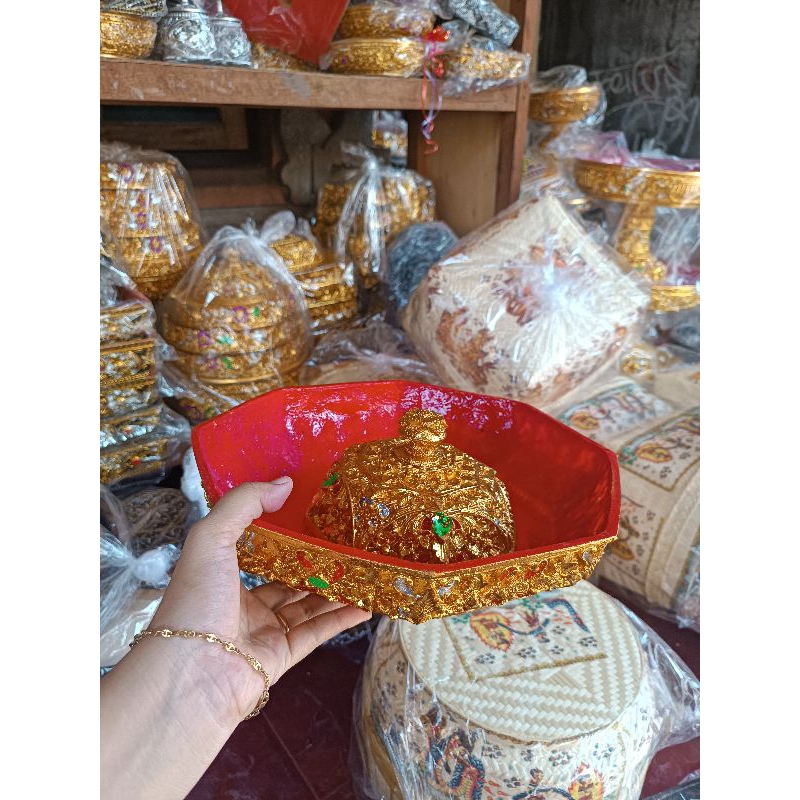 bokor fiber segi untuk  kundangan 30cm bokor Bali keben bali