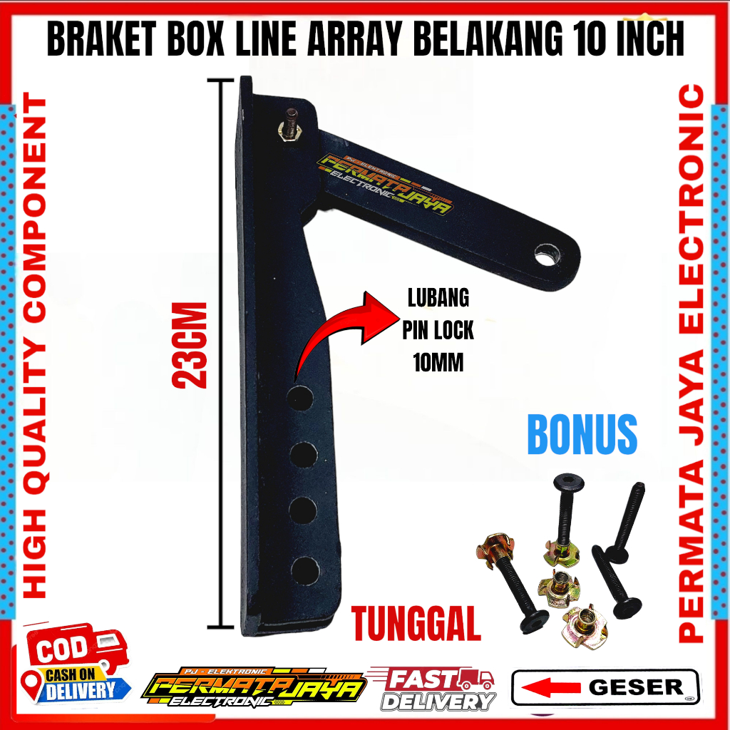 Bracket BOX LINE ARRAY 10 inch (BELAKANG) / Breket Gantung Bahan Diral