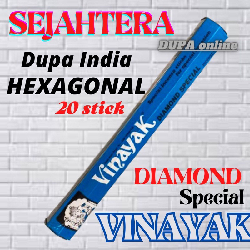 Dupa Hio India Pendek Hexagonal “VINAYAk” Diamond isi 20Btg