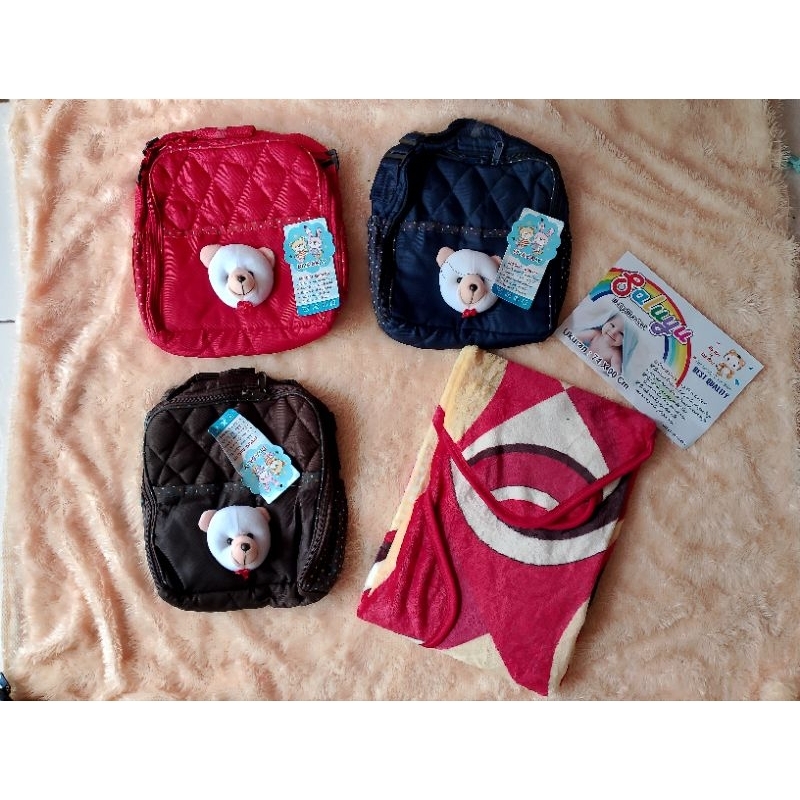 TERMURAH Tas bayi ukuran sedang & Selimut bulu bayi jumbo