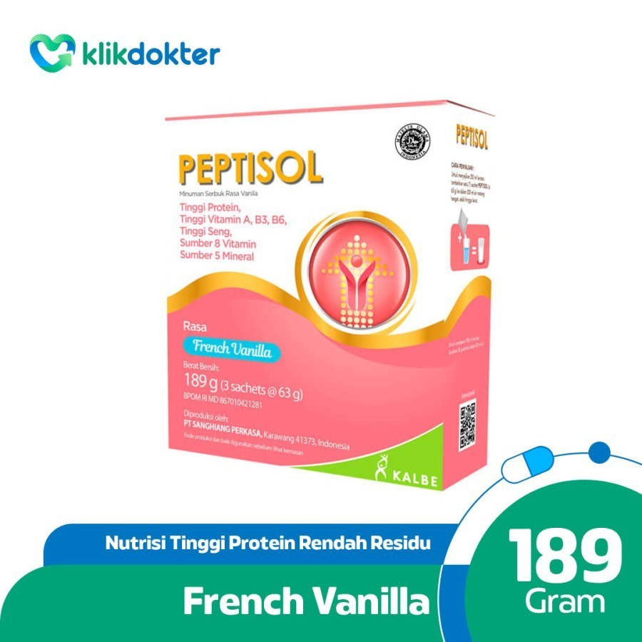 

Susu Peptisol 189 Gram - Vanila