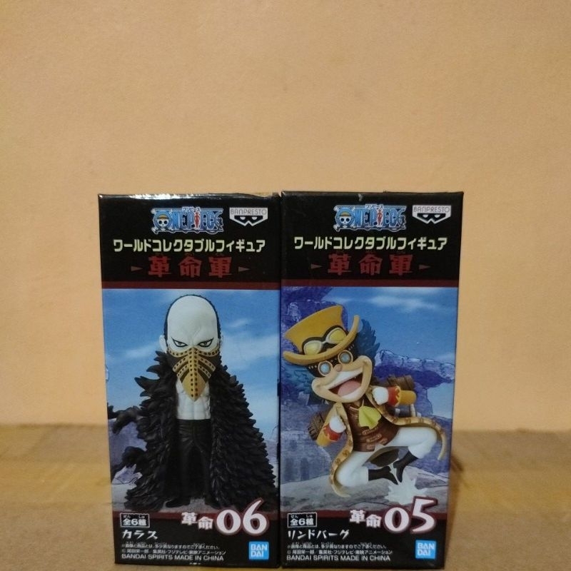 Action Figure WCF One Piece Karasu & Lindbergh Revolutionary army kru One Piece Original