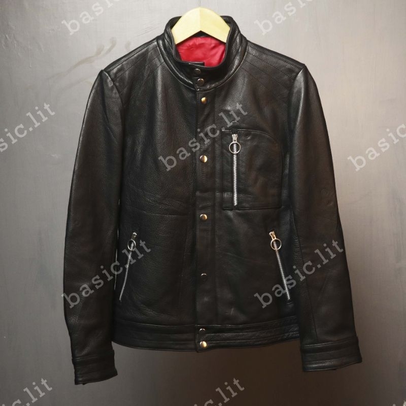 jp caferacer biker leather jacket second preloved