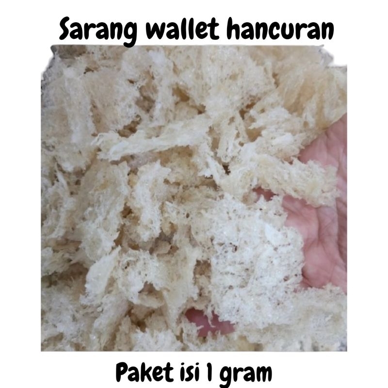 

sarang wallet murah bersih hancuran per 1 gram HALAL