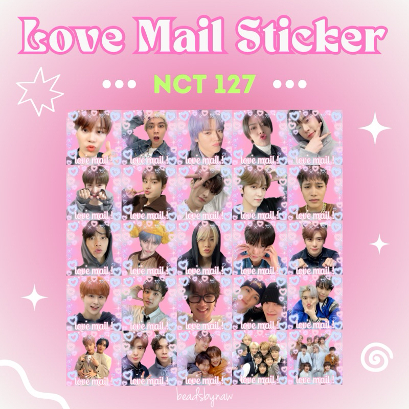 

[50 PCS] LOVE MAIL STICKER KPOP STICKER FREEBIES STICKER SEGEL PACKAGING NCT 127 NCT DREAM WAYV NCT WISH