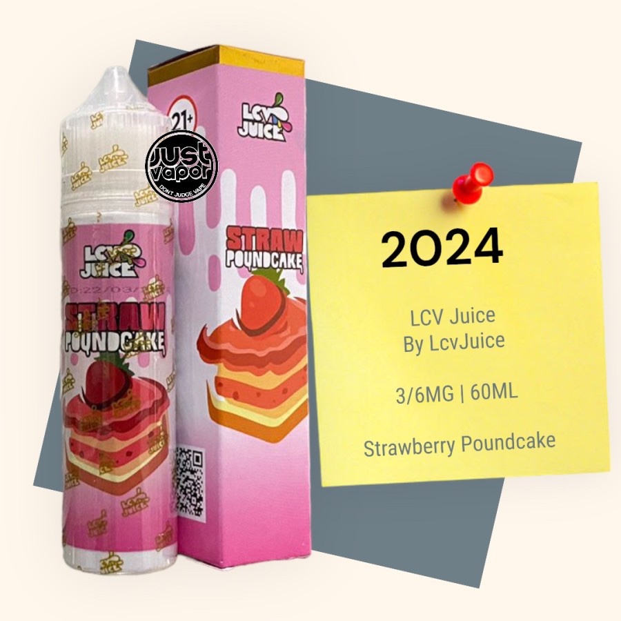 LCV Juice Strawberry Poundcake 60ML by LCV / Authentic - Liquid LCV Strawberry Freebase