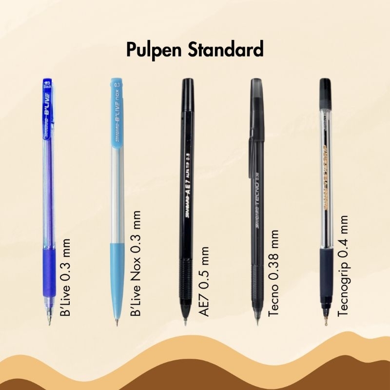 

Pulpen Standard B-Live 0.3 B-Live Nox 0.3 AE7 0.5 Hitam Tecno Tecnogrip Per Pcs Satuan Bolpen Bolpoin Ballpoint Pena Pen