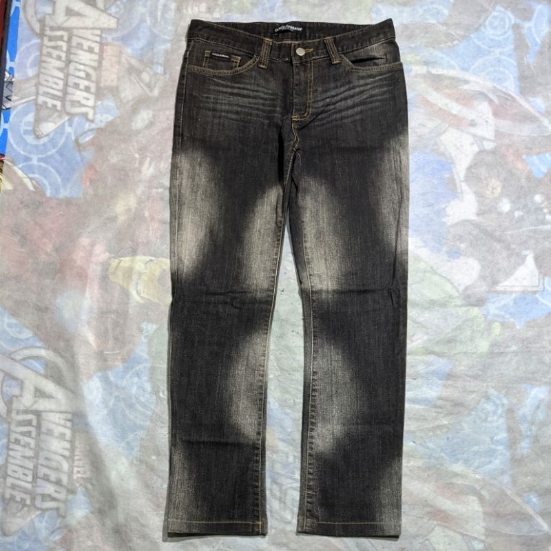 Celana Panjang Longpants Jeans Dolce Gabbana Dark Grey Fading Original Second Preloved #CJ245