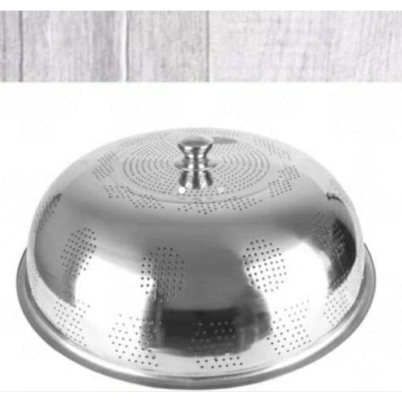 Tudung Saji Stainless Bulat Tutup Makanan Bulat Stenlis Tebal
