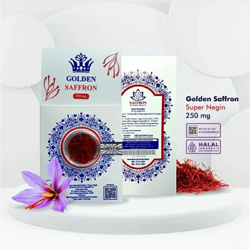 

Saffron Super Negin 0.25 gram Finest Quality A++ Golden Safron 100% Original Rempah Asli