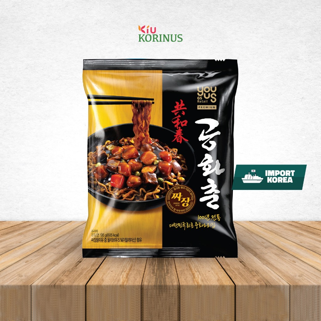 

K- Youus Gonghwachun Jjajang Noodle / Mie Instan Rasa Saus Kedelai Hitam 195g