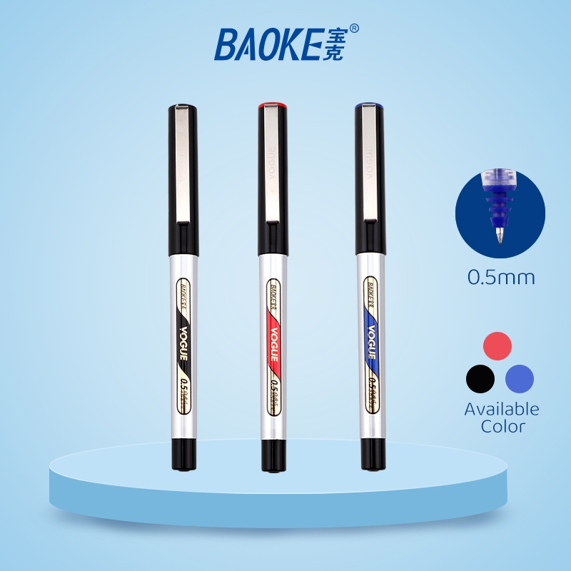 

BAOKE Roller Ball Pen / Pulpen Kapasitas Besar 0.5mm 3 Warna Tinta Menulis BK109