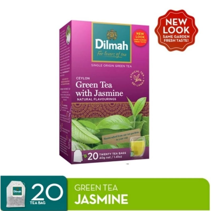 

Teh Dilmah Green Tea With Jasmine 20 tea bags