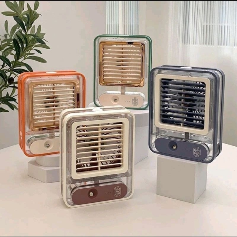 Kipas Angin AC Mini Kabut Humidifer Charger Portable