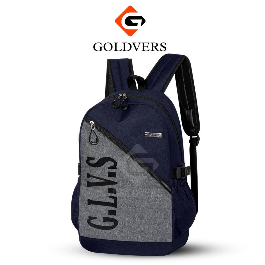 GOLDVERS - GAIA Tas Ransel Laptop Sekolah Model Polo Kuliah Bahan Serat Nilon Fashion Pria Distro Of