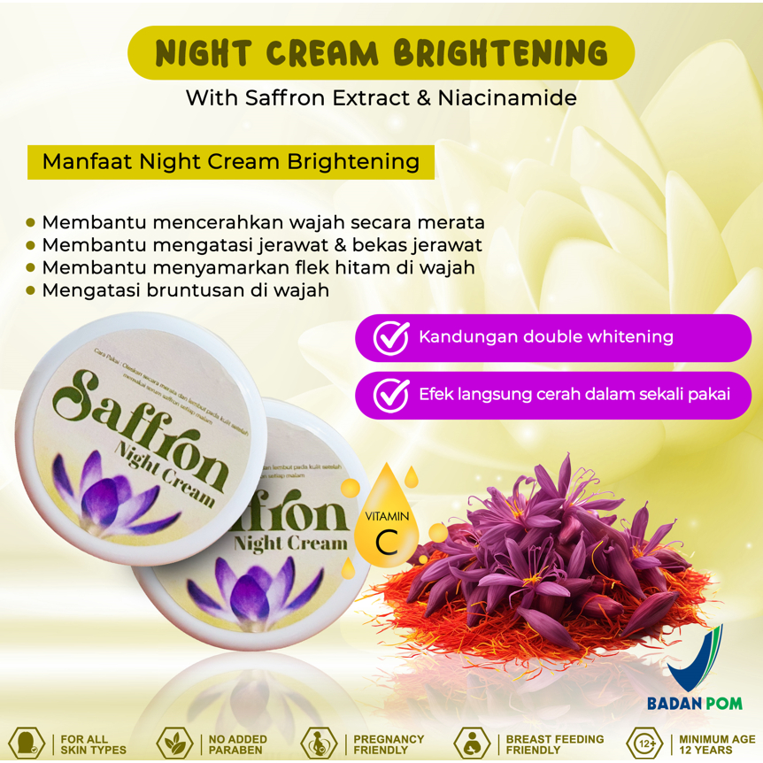 BPOM Cream Night Saffron - Krim Malam Saffron = Cream Malam Saffron