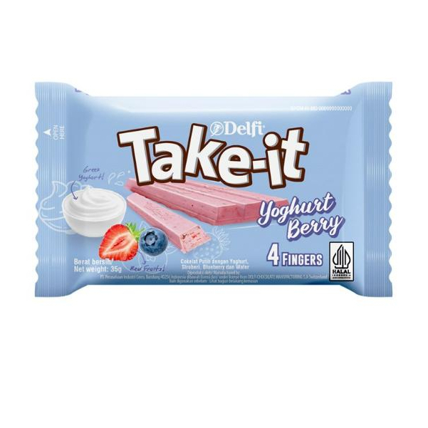 

DELFI TAKE IT 4 FINGERS YOGHURT BERRY PCK 35GRAM