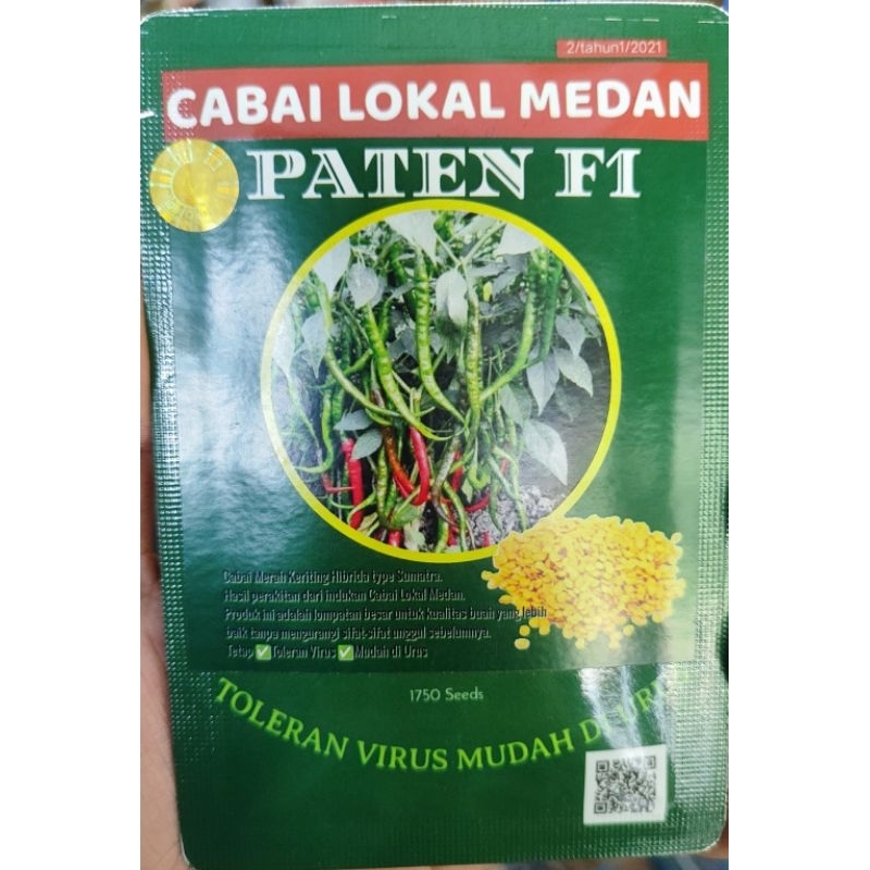 Benih Cabe Merah Keriting Hibrida PATEN F1 10gr Toleran Virus - Bibit Cabe PATEN F1 - cabai cmk Pate