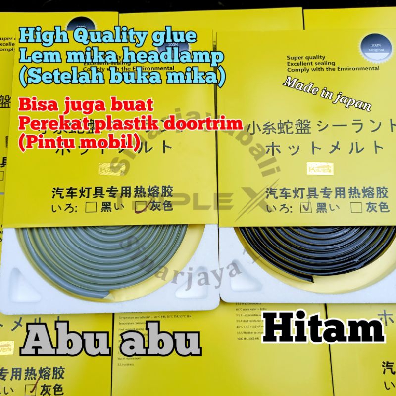 lem mika lampu utama motor mobil pintu speaker doortrim karet snake glue ecer 50cm adhesive tape sea