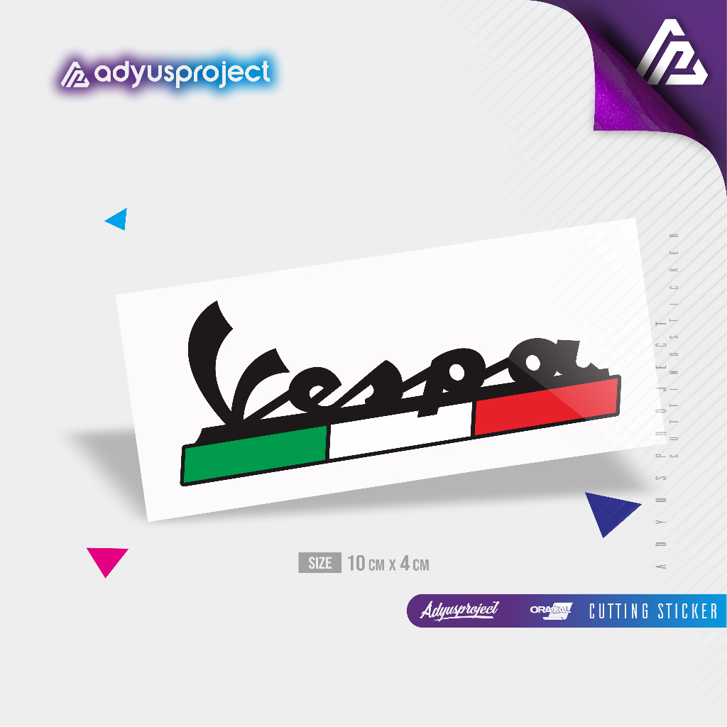 Sticker Logo Vespa Italian Stiker Vespa Stiker Motor
