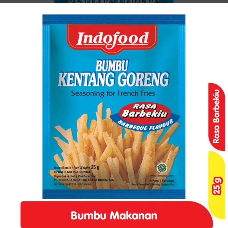 

Indofood Bumbu Instan Kentang Goreng Rasa Barbeque isi 25 gram