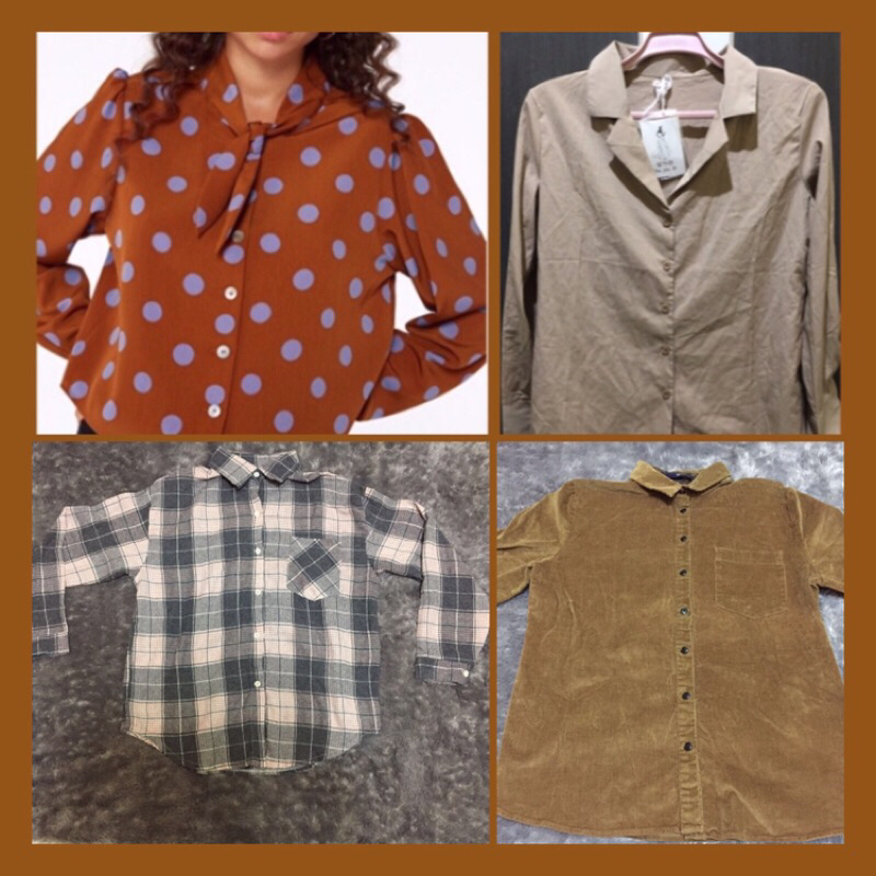 monki preloved / blouse monki / kemeja monki / monki blouse polkadot / monki kemeja polkadot / monki