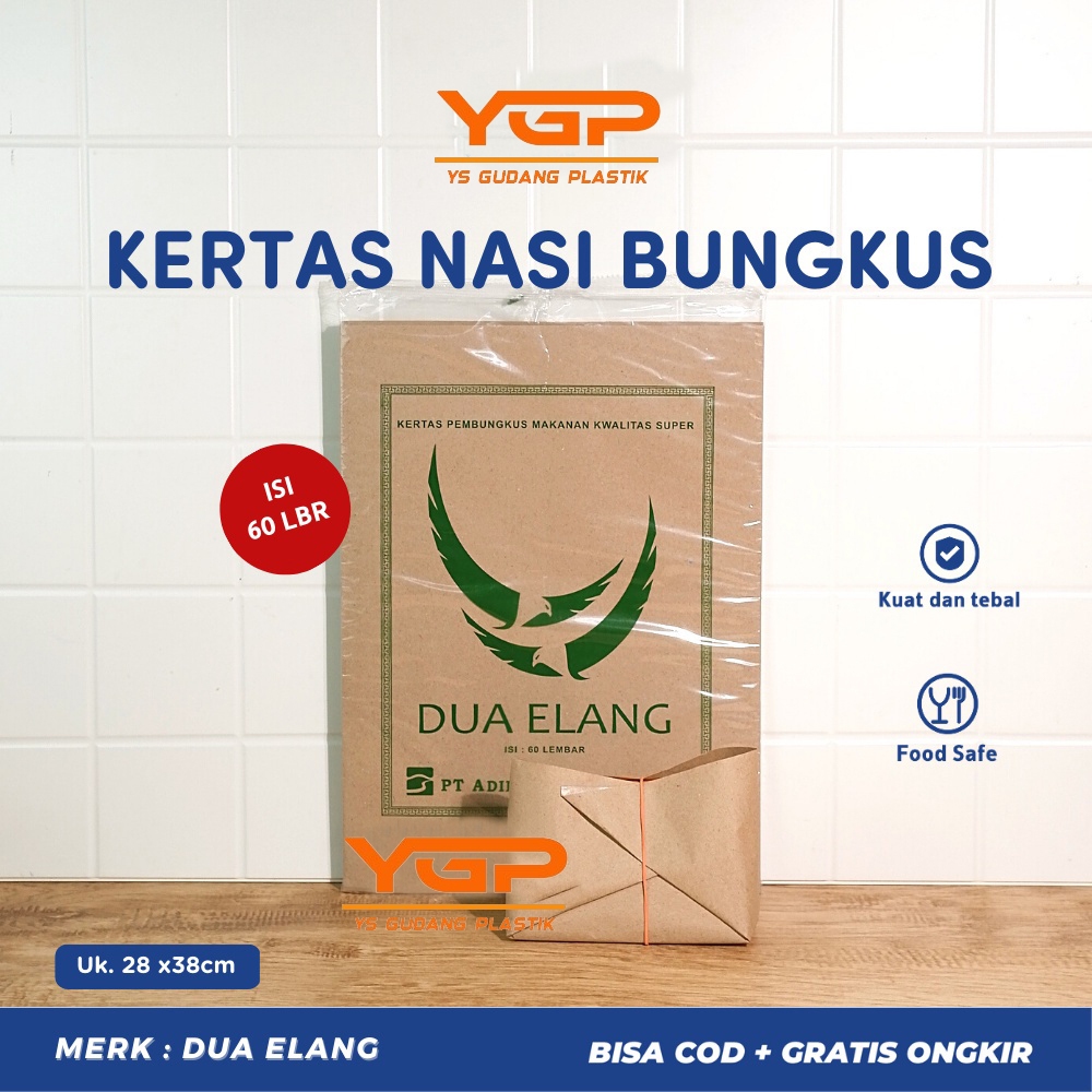 

Kertas Nasi | Kertas Coklat | Kertas Bungkus Nasi | Kertas Nasi Murah | Kertas Nasi Dua Elang isi 60 lembar