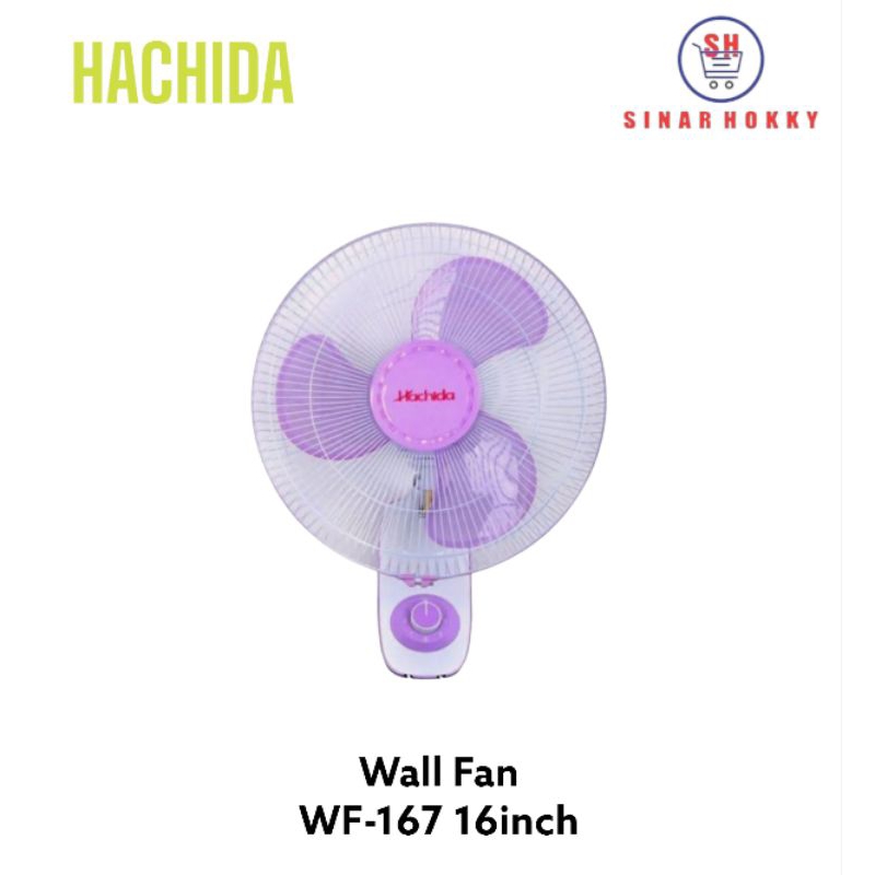 Wall Fan Hachida wf 167 / kipas angin dinding hachida 16 inch