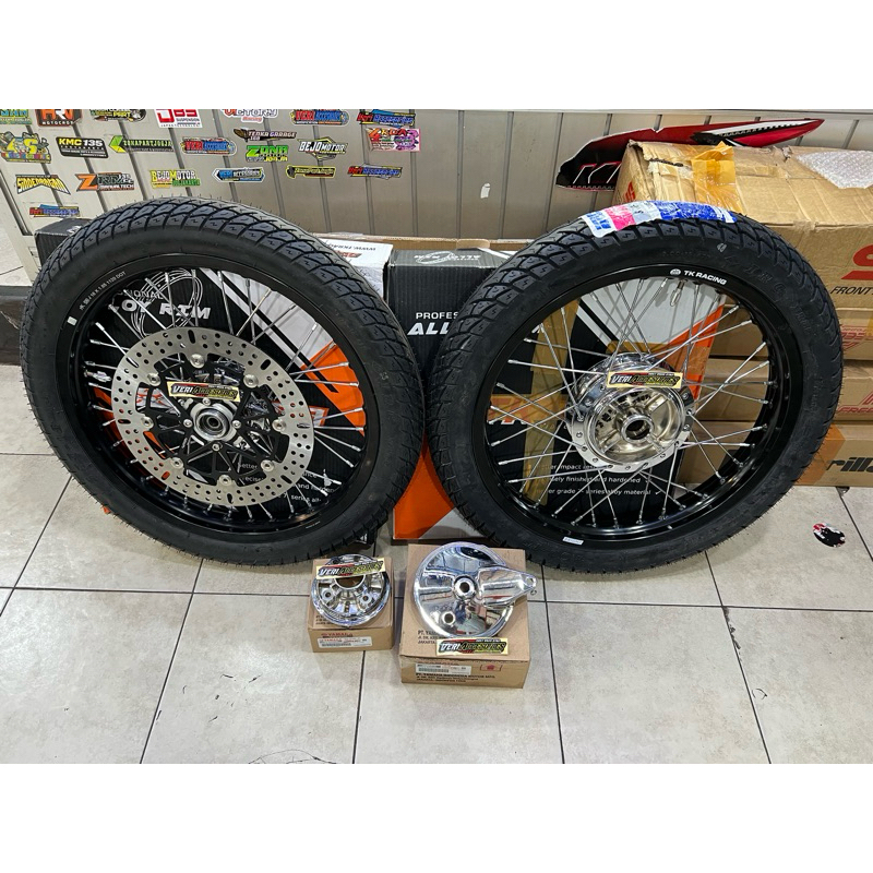 Velg tk racing yamaha rx king set tromol original crome
