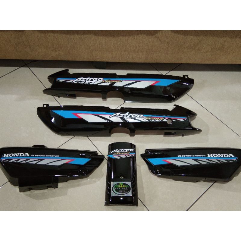Cover Bodi Grand bulus Body Grand bulus 91-92 set stiker biru silver var