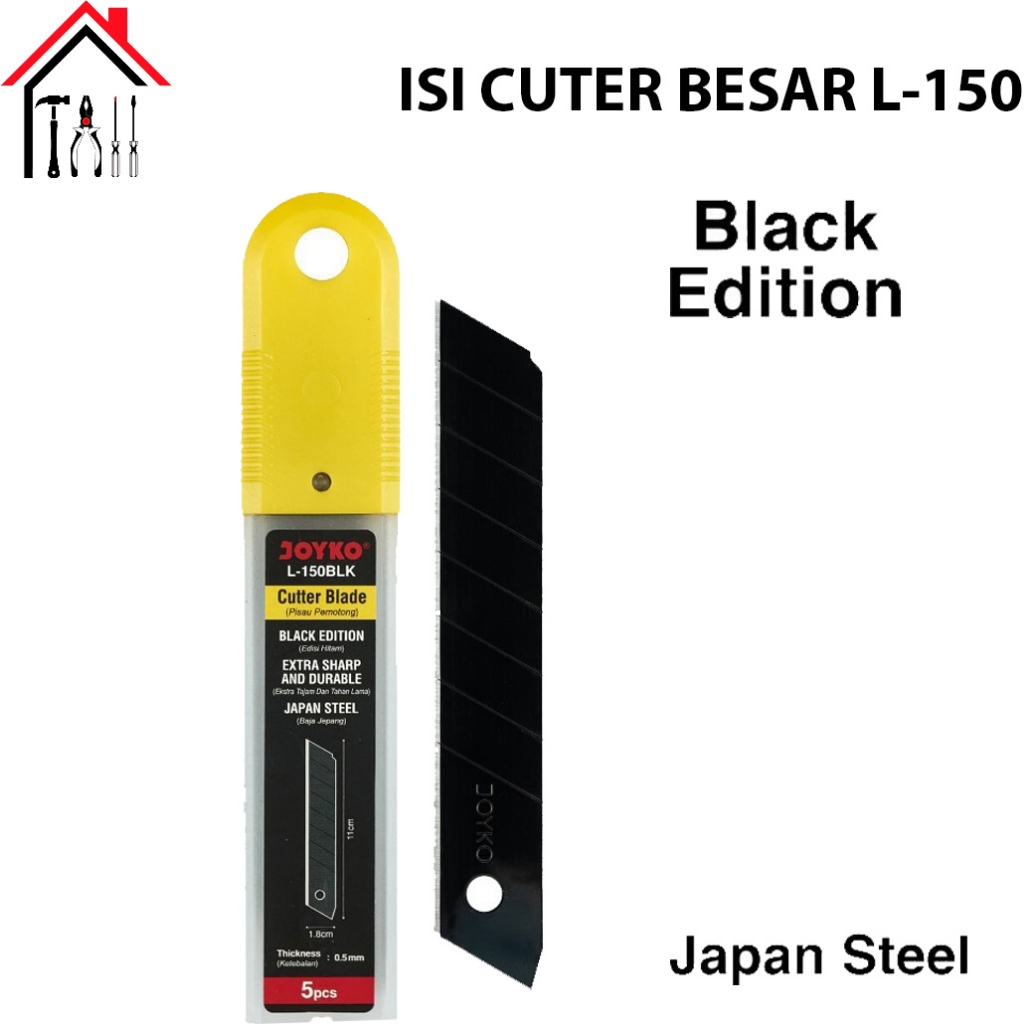 

MYTOOLS Isi Cuter Besar Joyko L-150 Besi Warrna Hitam / Black Edition Refill Cutter L 150 / Lebih Tajam