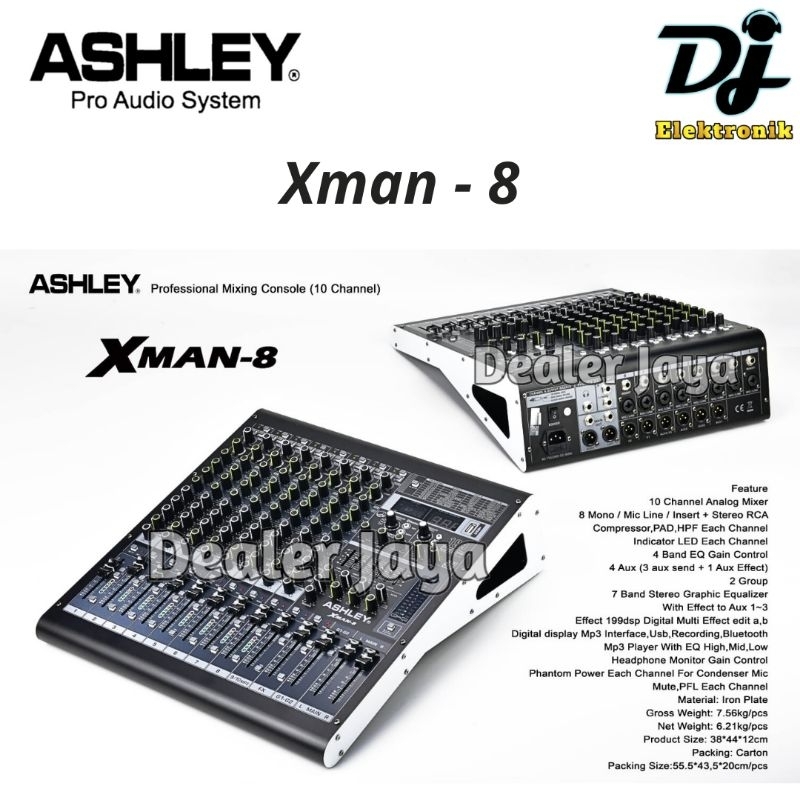 Mixer Analog Ashley XMan 8 / XMan8 / X Man 8 - 8 channel