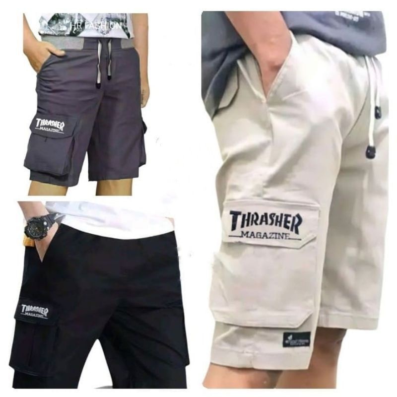 Celana Pendek Cargo Pria Gunung Casual Bahan DRILL Big Size Jumbo
