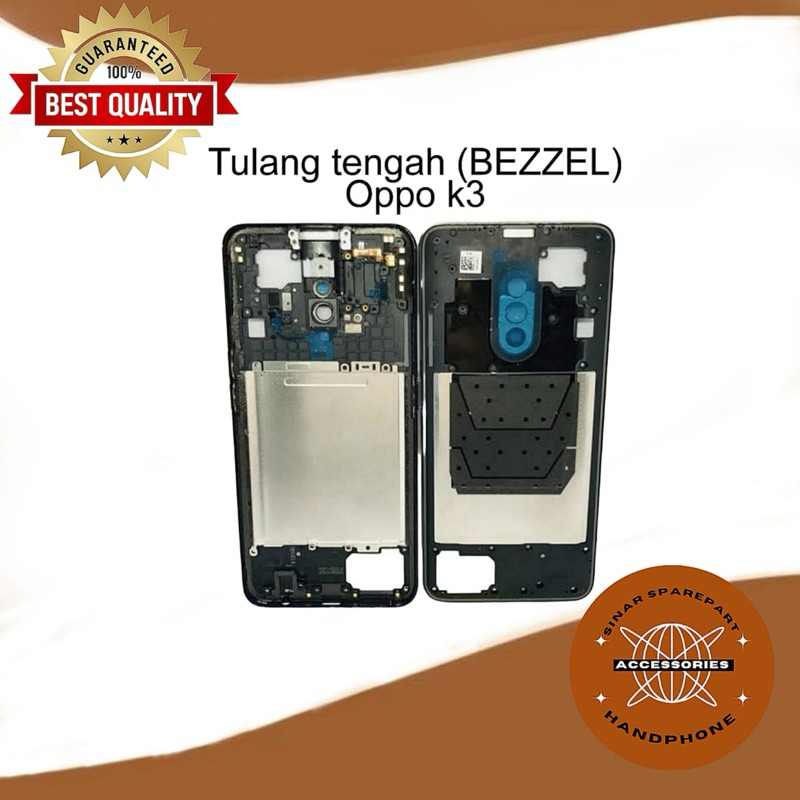 FRAME BEZZEL TULANG TENGAH MIDDLE TUTUP MESIN OPPO K3 REALME X NEW ORIGINAL