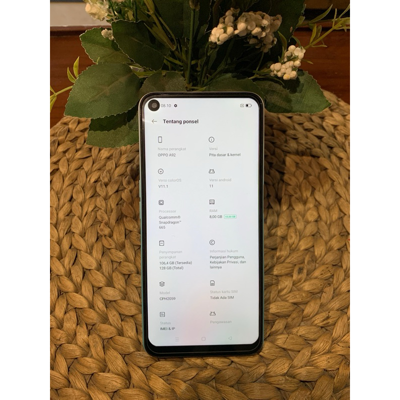 HANDPHONE OPPO A92 SECOND