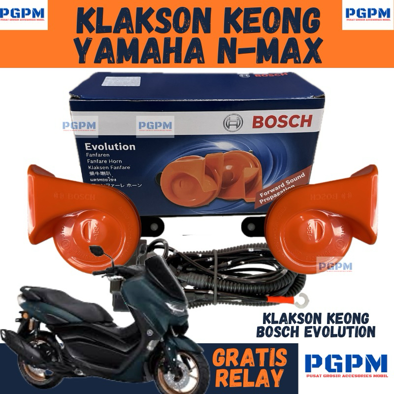 Klakson Motor Nmax 12v Bosch Keong Original Berkualitas