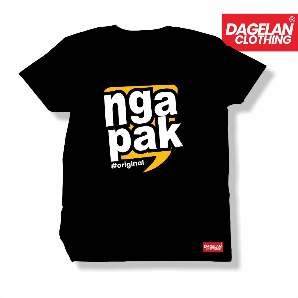 Kaos Ngapak Original  Dagelan Clothing Kaos Distro Kata Jawa Viral Katun Hitam