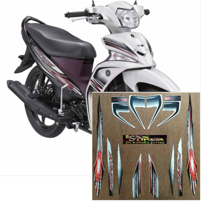 Striping Original Yamaha Force putih tahun 2013 2014