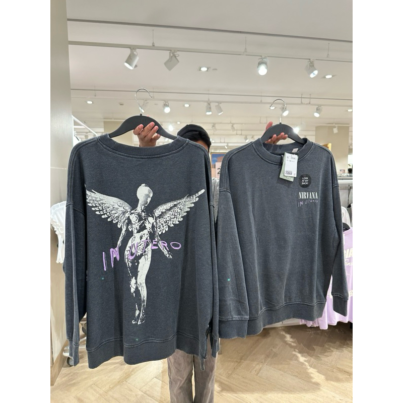 sweater h&m NIRVANA oversize original
