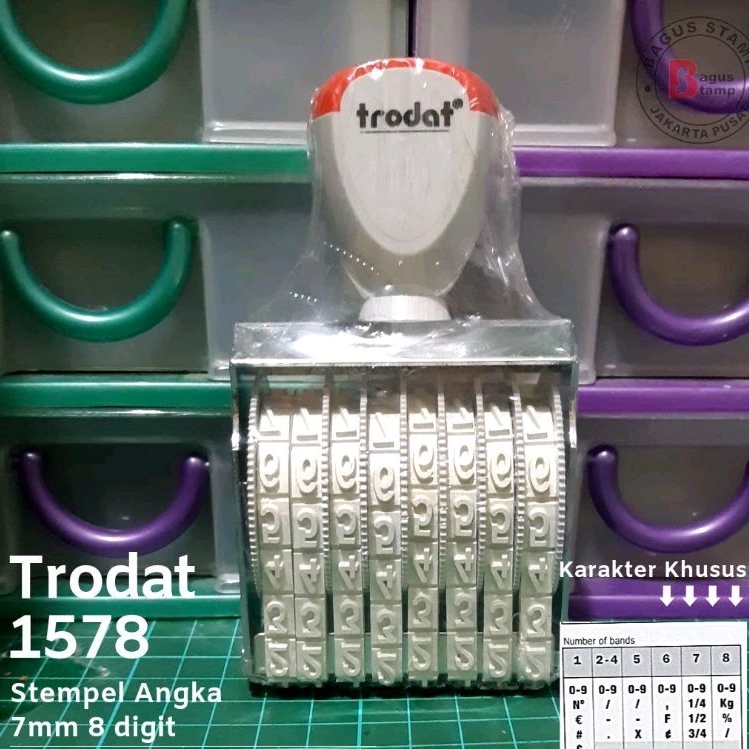 

Stempel Angka Manual 8 Digit 7mm 9mm Trodat 1578 1598