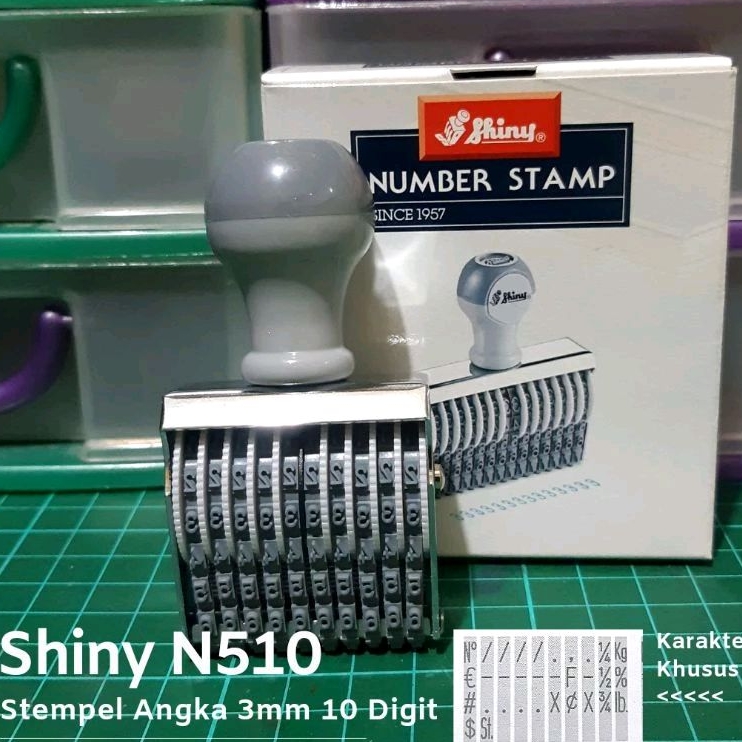 

Stempel Manual Huruf Angka 10 Digit 3mm 4mm 5mm Shiny N510 N410 N310 N310A N-310A