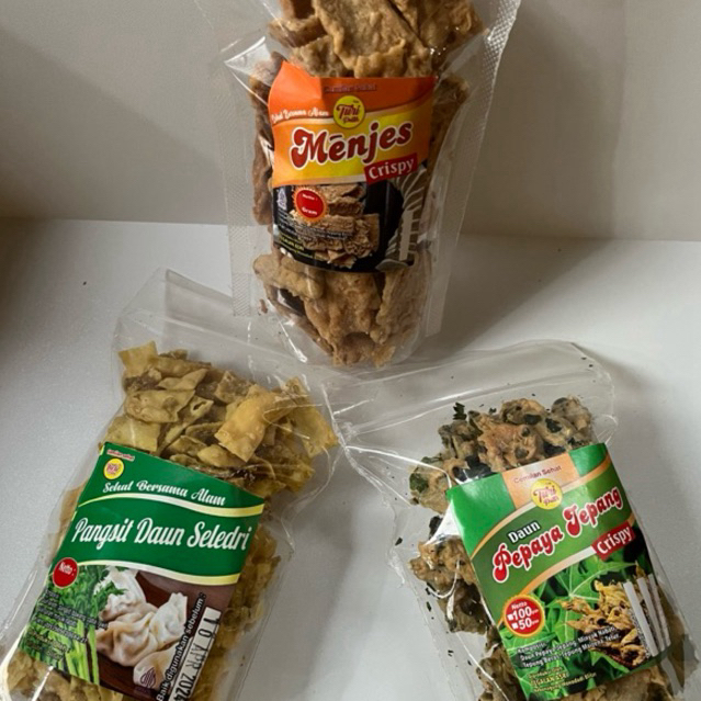 

Diskon Paket Keripik Sehat Keripik Pepaya Jepang,Keripik Pangsit Daun Seledri,Keripik Tempe Menjes Beli 3 lebih murah ada diskon dan promo buruan di order sebelum kehabisan stokk!!