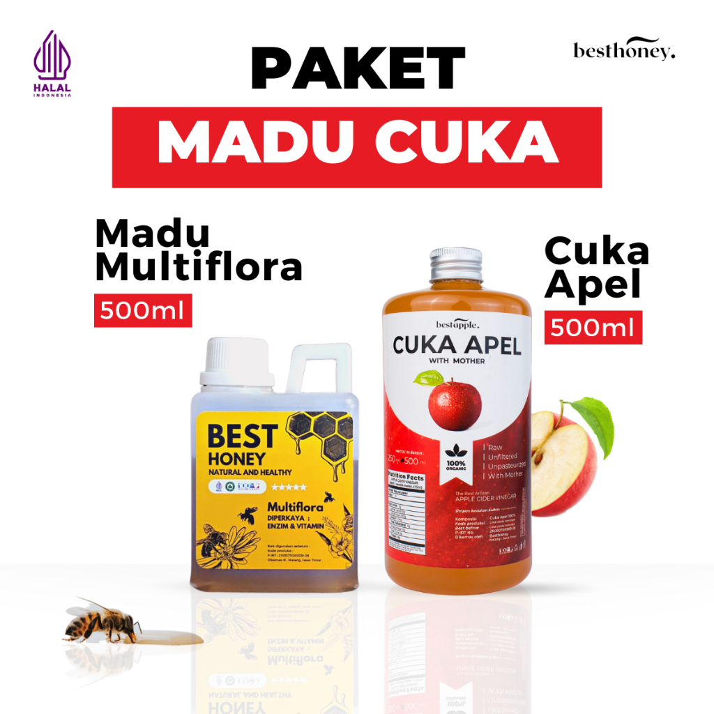 

Paket Bundling - Diet Sehat - Madu Multiflora 500gr Asli dan Cuka Apel 500 ML