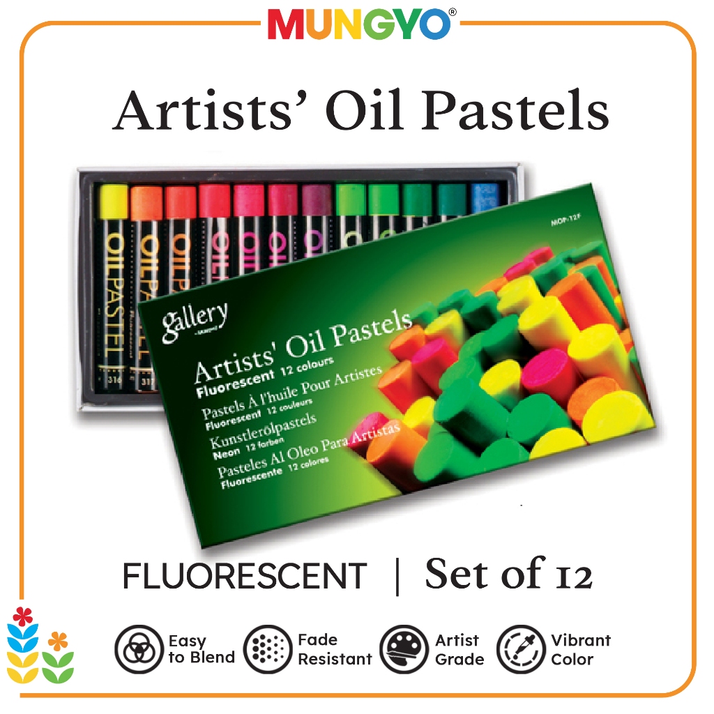 

Mungyo Gallery Artists Oil Pastel Fluorescent Set Crayon Krayon Minyak