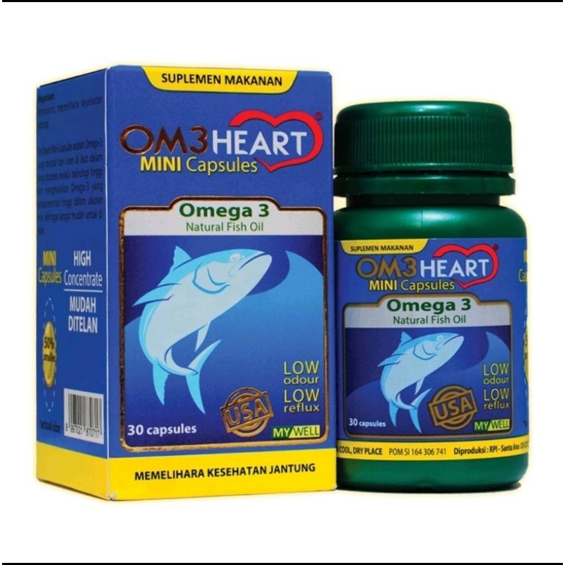Apotik_Nugroho Minyak Ikan Om3Heart Isi 30Kapsul /60Kapsul