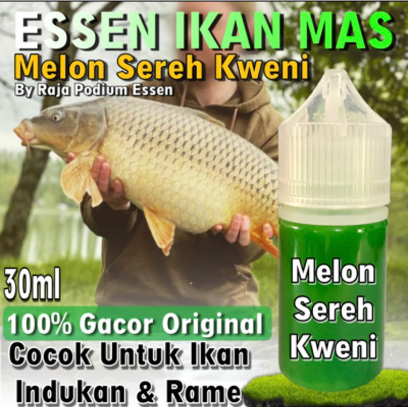 Essen Ikan Mas Aroma Melon Sereh Kweni Asli Original, Essen Ikan Mas Paling Gacor Dan Ampuh Segala U