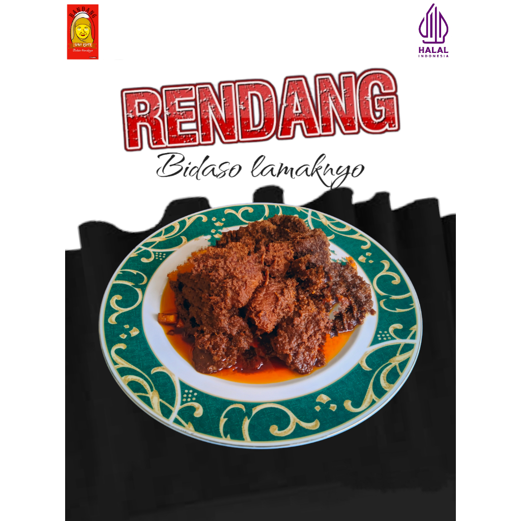 

( 500 gr ) Rendang Daging Sapi Khas Minang/ Rendang Uni Luti